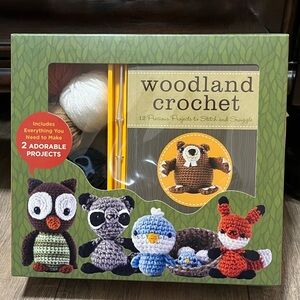 Woodland Crochet Kit with Yarn and Tools NEW